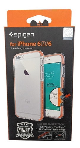 Funda Ultra Hybrid Para iPhone 6/6s,crystal Naranja Sgp11602