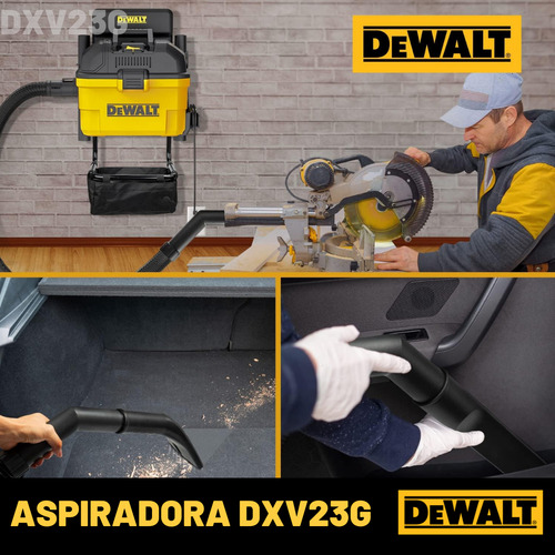 Aspiradora Dxv23g Remoto Solidos Y Liquidos 23 Lts Dewalt