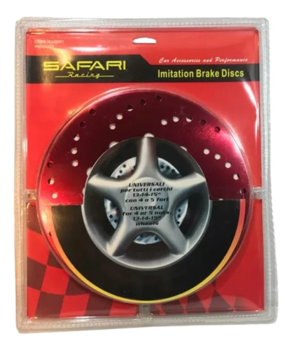 Chapas Cubre Discos Freno Brake Cover Tuning Rojo .x2 D120
