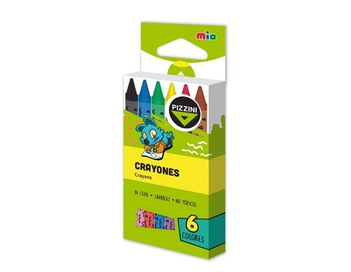 Crayones Pizzini Clasico Corto X 6 Unidades - 9306