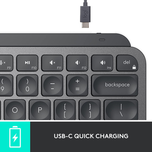 Teclado Logitech Mx Keys Mini Inalámbrico Iluminado Grafito