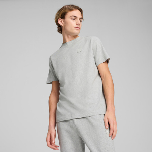 Polera Puma Ess Elevated Tee Gris Hombre