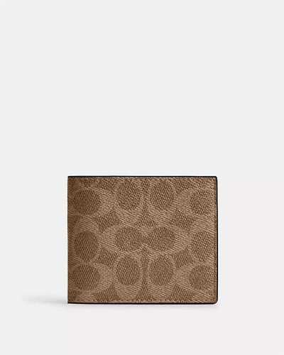 Cartera Coach Hombre Billfold In Signature Canvas Original