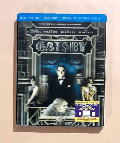 El Gran Gatsby - Blu-ray 3d + Blu-ray 2d + Dvd Original