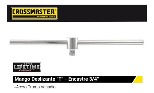 Imagen 2 de 4 de Mango Deslizante T 458 Mm Encastre 3/4 Crossmaster 9942866