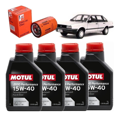 Kit Troca De Oleo Santana Quantum Motul 2100 15w40 Ph2870b