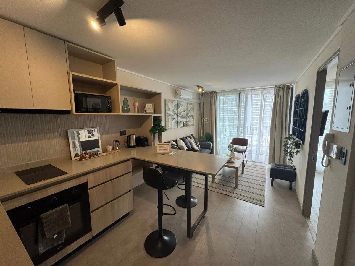 Imagen 1 de 17 de Arriendo Departamento Amoblado 1d 1b 1e En Metro Irarrzaval