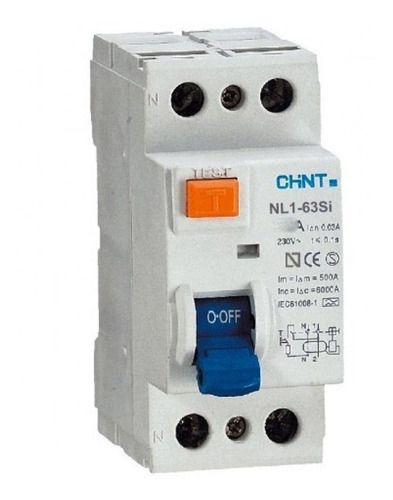 Imagen 1 de 1 de Disyuntor Diferencial Bipolar Chint - 40 Amp - 6ka - 30ma