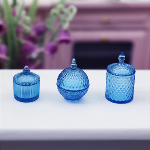 6 Piezas Miniatura Caramelos Frascos Botellas Casa De