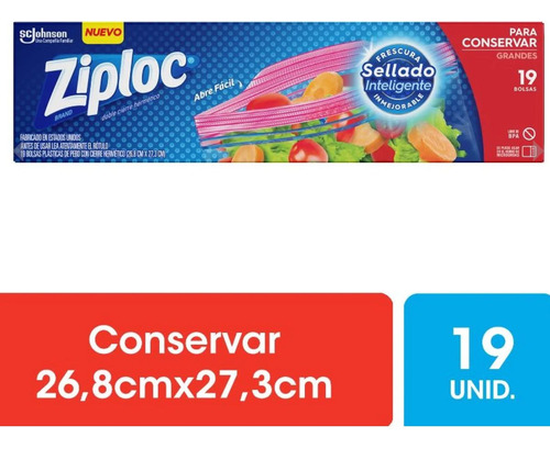 Ziploc Bolsas Multiuso Herméticas Para Conservar 19unid