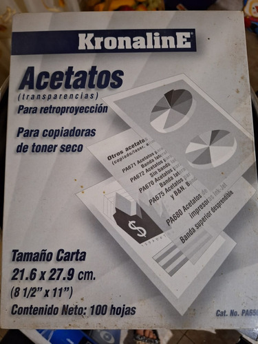 Resma 100 Hojas De Acetato Tamaño Carta