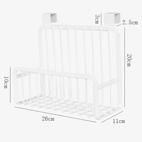 Imagen 7 de 7 de Organizador Alacena Colgante Puerta Canasto Mesada Metal