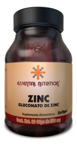 Essential Nutrition Zinc 500mg C/60 Capsulas Sabor N/a