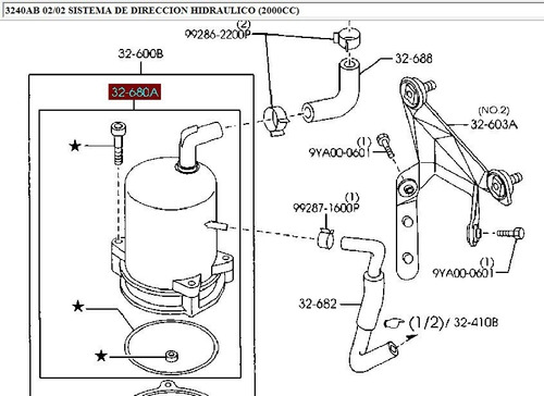 Imagen 3 de 3 de Cuerpo Kit Reparación Bomba De Dirección Mazda 3 2.0 Mazda 5