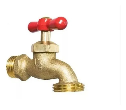 Llave De Chorro Mc Bronce Dorada 1/2 Fishdi