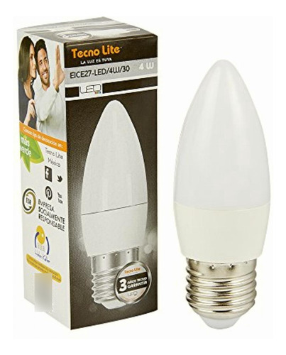 Foco Lámpara Led, Base E14, Color Blanco Cálido Tecnolite