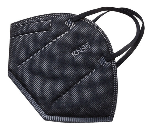Imagem 2 de 4 de Kit 10 Máscaras Kn95 Proteção Facial Respiratória Pff2 Preta