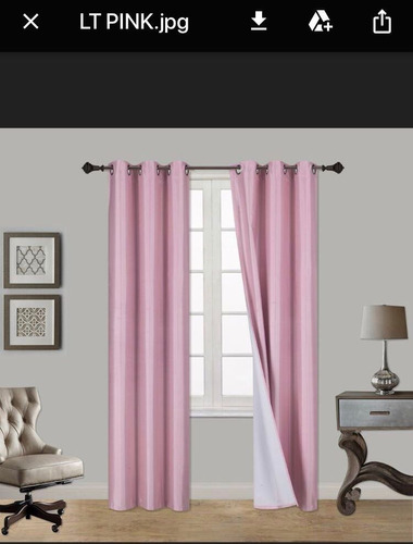 Cortinas Blackout Largas 2m De Ancho X 2.40cm De Largo Color Rosa