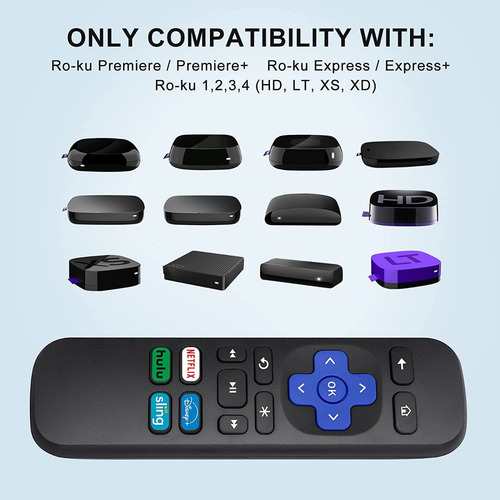 Imagen 2 de 7 de Control Roku Remoto Sistemas Express Premiere Lt Le Se Ultra
