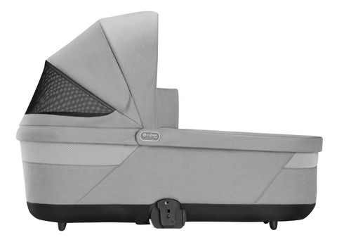 Cuna Cybex Cot S Lux 2, Color Gris Lava, Con Asa De Transpor