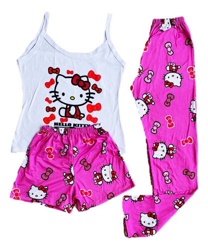 Pijama De Hello Kitty Juvenil Mujer Kawaii