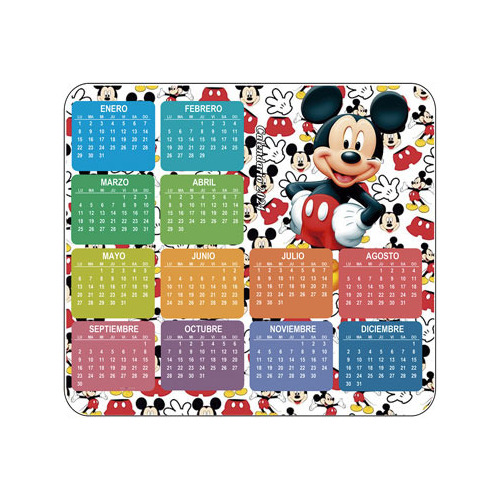 Mouse Pad Mickey Mouse Calendario 2024 Agenda Almanaque 1363