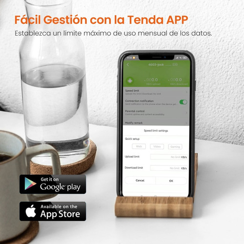 Imagen 7 de 8 de Router Tenda Wi-fi 4g Volte N300 4g03 Red 2.4 Tarjeta Sim