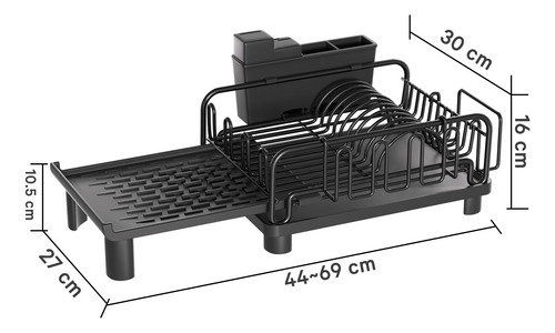 Escurridor Para Trastes Platos Fregadero Inoxidable Drenaje