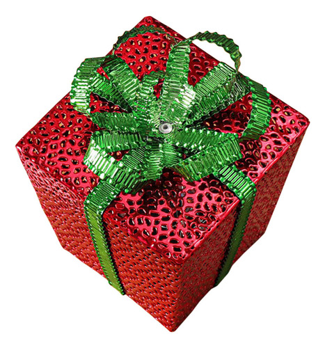 Caja De Regalo Luminosa Led De Hierro, Caja De Regalo De Nav