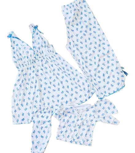 Pijama Materna Capri Blusa Botones Lactancia, Pijama Bebe 