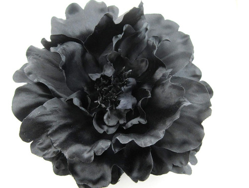 Broche De Flor De Peonía Negra Gótica Completa De 6 1...