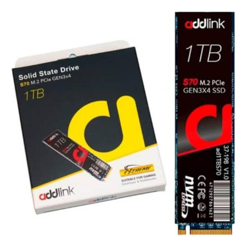 Disco Duro Ssd M.2 Pcie Gen3x4 1tb Addlink, Somos Tienda