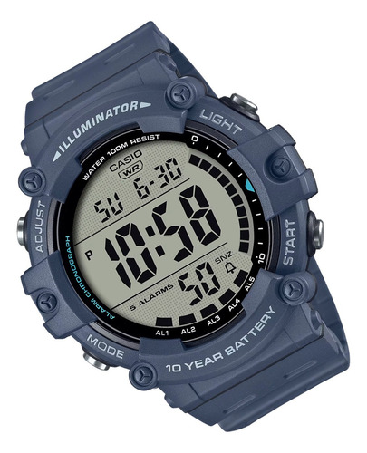 Reloj Casio Ae-1500wh-5av, Pantalla Jumbo, 5 Alarmas,luz Led