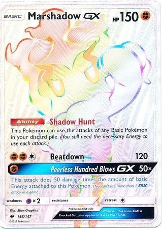 Marshadow Gx 156/147 Hyper Raro Pokemon Tcg (Usado)