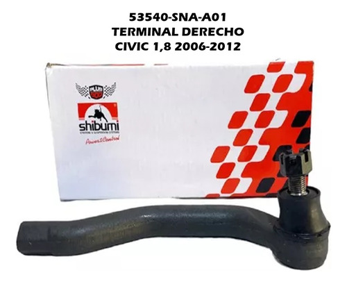 Terminal Externo Derecho Honda Civic Emotion 1.8 2006 2009