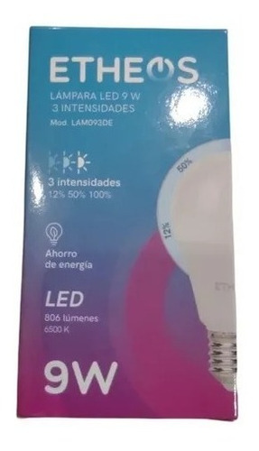 Lampara Led 9w Switch 3 Intensidades Foco Luz Fria O Calida