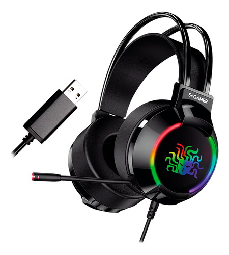 Headset Gamer 5+ Rgb 7.1 Usb Plug And Play - W5-2000