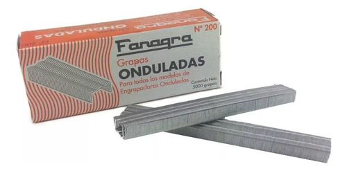 5 Caja De Grapas Onduladas  N° 200 Fanagra