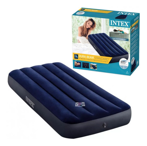 Colchón Inflable Intex Sencillo 64756 Durabeam Classic Downy