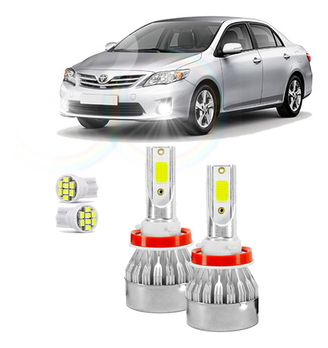 Kit Ultra Led Milha Toyota Corolla 08/14 20000 Lúmens 6500k