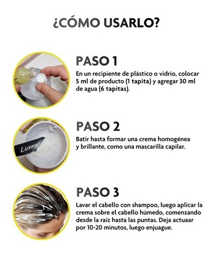 Imagen 2 de 2 de Hair Power - Reconstrucción Y Reparación Capilar 60ml Luxeny