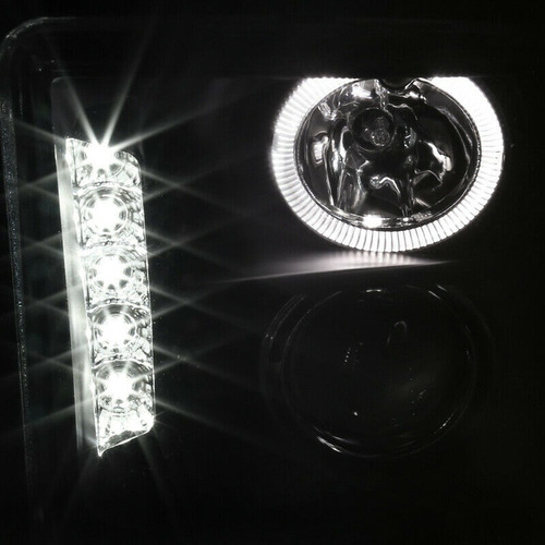 Ford Mustang 2005 - 2009 Juego Faros Con Ojo De Angel Negros