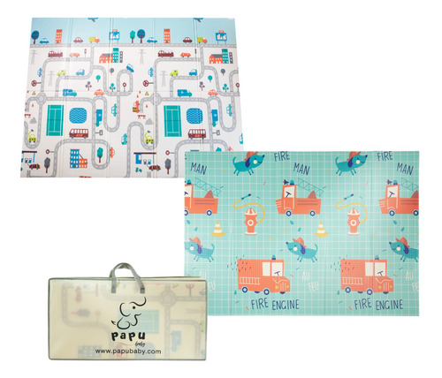 Tapete De Juego Papubaby Plegable Multiusos 150 X 200 Cm Carretera