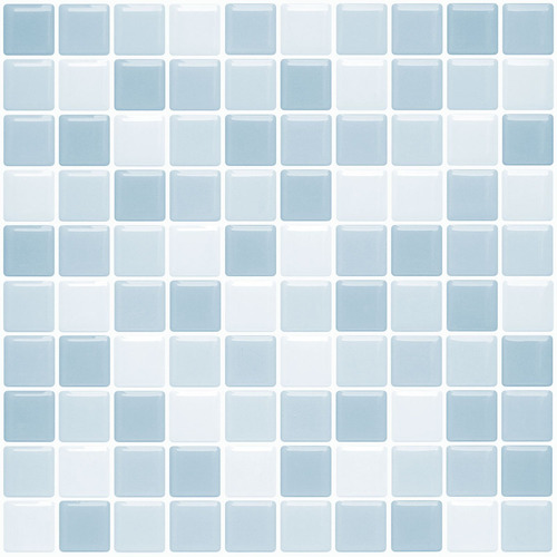 Pastilha Adesiva Resinada Kit 32 Placas Cobre 2,0 M2 Cor Clara - Azul-claro