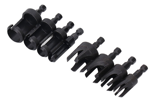 Juego De Brocas Para Tapones De Madera, 8 Piezas, Brocas Hex