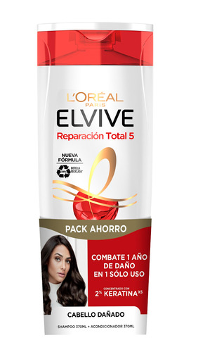Pack Elvive Shampoo + Acondicionador Rt5 370 Ml C/u 