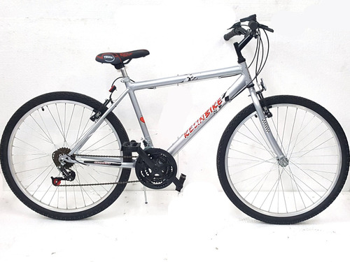 Mountain bike masculina Kelinbike Todoterreno R26 18" 18v frenos v-brakes color gris claro con pie de apoyo  