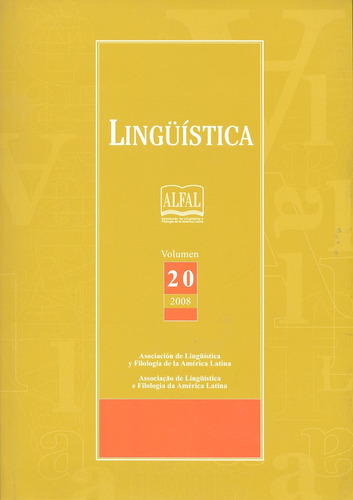 Linguistica, Alfal - Volumen 20, 2008
