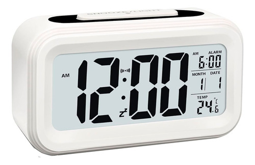 Reloj Despertador Snooze Light Calendario Temperatura Luz