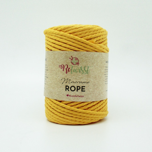 Macramé Rope Retwisst 5mm - Amarillo